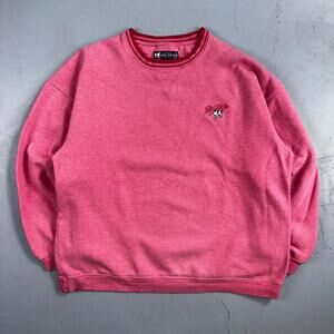 Big Dogs Vintage Sweatshirt Womens XL Pink Crewneck Pullover Embroidered Y2k